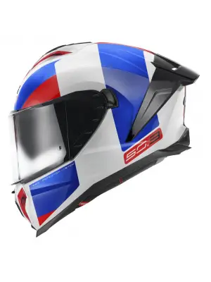 GIVI 50.3 VISION BEYAZ-MAVİ-KIRMIZI KASK