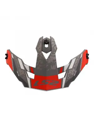 LS2 DRIFTER DEVOR MAT GRİ-TITANIUM-KIRMIZI TEREK