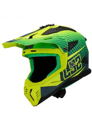 LS2 FAST 2 DUCK YEŞİL-NEON SARI KASK