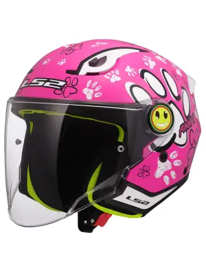 LS2 FUNNY 2 PAWS PEMBE ÇOCUK KASK