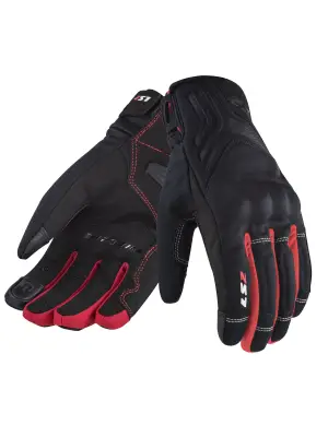 LS2 JET 2 WATERPROOF ELDİVEN SİYAH-KIRMIZI