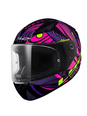 LS2 RAPID 2 ATHENA SİYAH-MOR KASK