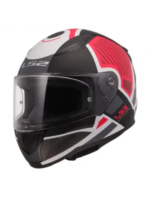 LS2 RAPID 2 GRID MAT BEYAZ-KIRMIZI KASK