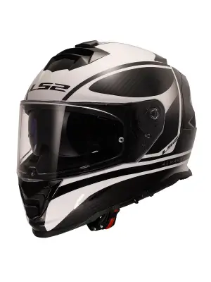 LS2 STORM 2 DODGER MAT SİYAH-BEYAZ KASK