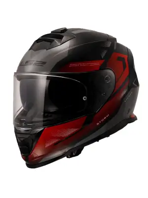 LS2 STORM 2 KRONOS KIRMIZI-GRİ KASK