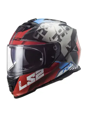 LS2 STORM 2 SPRINTER MAT SİYAH-KIRMIZI-TITANIUM KASK