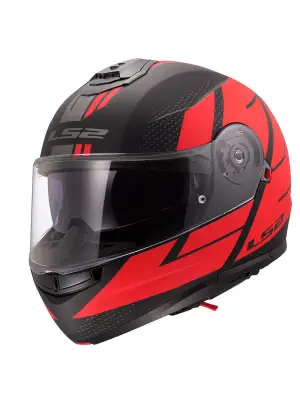 LS2 STROBE 2 CODE MAT SİYAH-KIRMIZI KASK