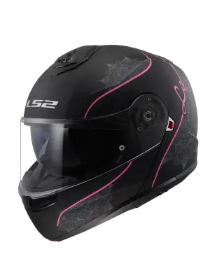 LS2 STROBE 2 LUX MAT SİYAH-PEMBE KASK