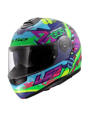 LS2 STROBE 2 SVENT MAVİ-YEŞİL KASK