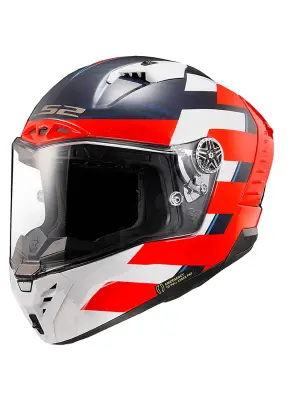 LS2 THUNDER KARBON ALLIANCE KIRMIZI-MAVİ-BEYAZ KASK