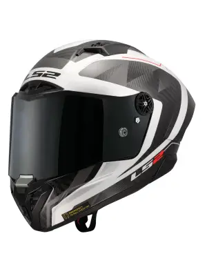 LS2 THUNDER KARBON GP AERO RAUTE BEYAZ-GRİ KASK