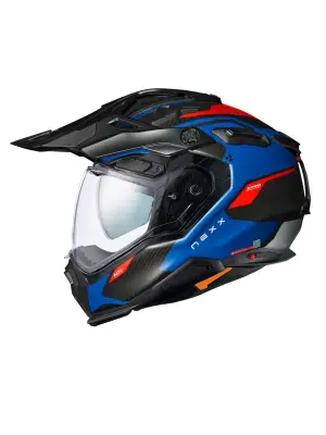 NEXX X.WED 3 KEYO KARBON MAT MAVİ-KIRMIZI KASK