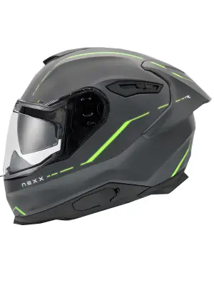 NEXX Y.100R REACT MAT GRİ-YEŞİL KASK