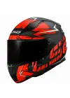 LS2 RAPID 2 CROMO MAT SİYAH-KIRMIZI KASK