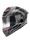 GIVI 50.3 QUASAR TITANIUM-SİYAH-KIRMIZI KASK