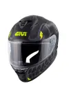 GIVI 50.X BONES MAT SİYAH-NEON SARI KASK