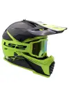 LS2 CHARGER GOGGLES MOTOKROS GÖZLÜK (IRIDIUM CAMLI) NEON SARI