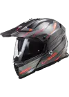 LS2 PIONEER EVO KNIGHT TITANIUM-TURUNCU KASK