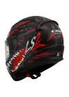 LS2 RAPID 2 KAIJU MAT SİYAH-KIRMIZI-BEYAZ KASK