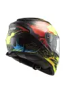 LS2 STORM 2 DROP SİYAH-SARI-KIRMIZI KASK