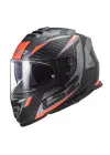 LS2 STORM 2 RACER MAT TITANIUM-NEON TURUNCU KASK