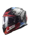 LS2 STORM 2 SPRINTER MAT SİYAH-KIRMIZI-TITANIUM KASK