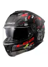 LS2 STREAM 2 ANGRY MONKEY MAT SİYAH-KIRMIZI KASK