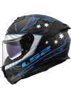LS2 STREAM 2 GALDAM MAT SİYAH-MAVİ KASK