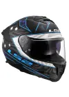 LS2 STREAM 2 GALDAM MAT SİYAH-MAVİ KASK
