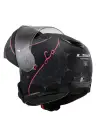 LS2 STROBE 2 LUX MAT SİYAH-PEMBE KASK