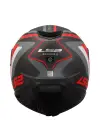 LS2 STROBE 2 PHANTOM MAT TITANIUM-GRİ-KIRMIZI KASK