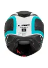 LS2 STROBE 2 VICTORY MAT TITANIUM-BEYAZ-METAL MAVİ KASK