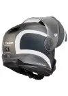 LS2 STROBE 2 VICTORY MAT TITANIUM-BEYAZ-METAL MAVİ KASK