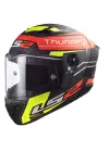LS2 THUNDER KARBON ATTACK MAT KIRMIZI-NEON SARI KASK