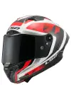LS2 THUNDER KARBON GP AERO RAUTE BEYAZ-KIRMIZI KASK