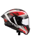 LS2 THUNDER KARBON GP AERO RAUTE BEYAZ-KIRMIZI KASK