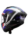 LS2 THUNDER KARBON GP AERO RAUTE MAVİ-KIRMIZI KASK
