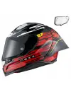 NEXX X.R3R GLITCH RACER KARBON KIRMIZI-BEYAZ KASK