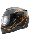 NEXX Y.100 B-SIDE MAT SİYAH-TURUNCU KASK