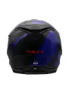 NEXX Y.100 B-SIDE MAT SİYAH-NAVY MAVİ KASK