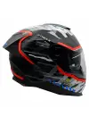 NEXX Y.100R URBANGRAM MAT SİYAH-KIRMIZI KASK