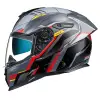NEXX SX.100R GRIDLINE MAT GRİ-KIRMIZI KASK ARKA SPOILER