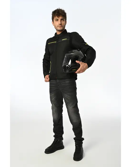 LS2 SHADOW MONT SİYAH-NEON SARI