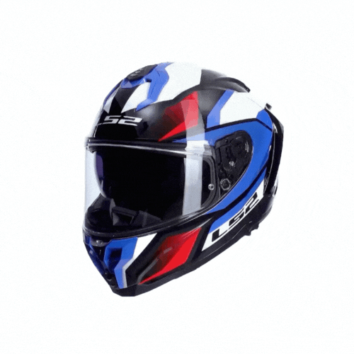 LS2 CHALLENGER 2 VIPER BEYAZ-MAVİ-KIRMIZI KASK