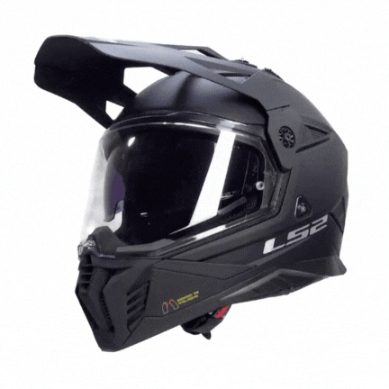 LS2 PIONEER 2 MAT SİYAH KASK