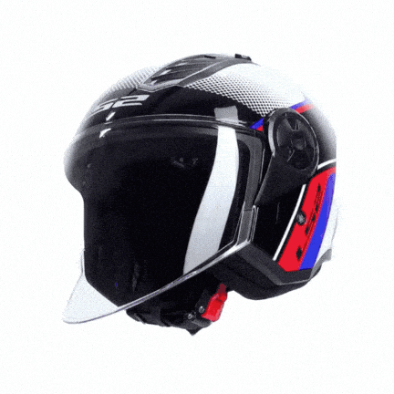 LS2 AIRFLOW 2 RUSH BEYAZ-MAVİ-KIRMIZI KASK