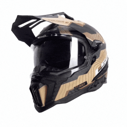LS2 EXPLORER C KARBON TRICK MAT KAHVE- KASK