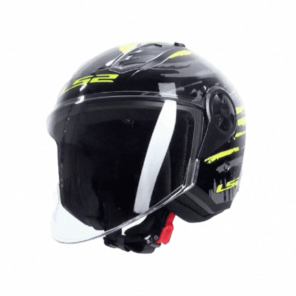 LS2 AIRFLOW 2 BRUSH SİYAH-NEON SARI KASK
