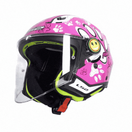 LS2 FUNNY 2 PAWS PEMBE ÇOCUK KASK