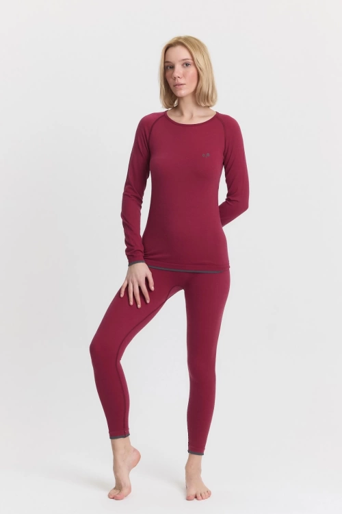 Life Women Mürdüm Seamless Uzun Kollu Yün Üst